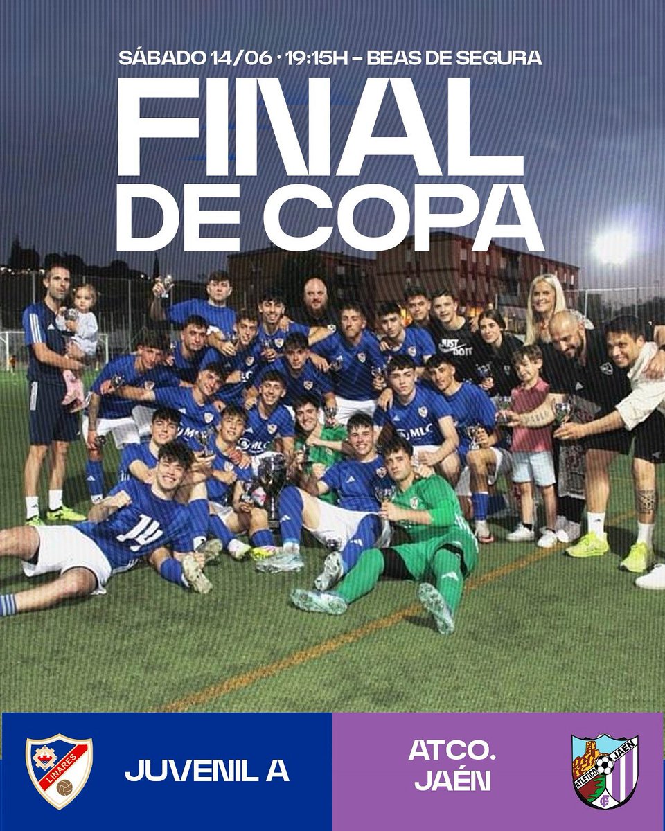 🔥 VAMOS A POR TODO 🔥

Nuestro Juvenil A quiere cerrar la temporada por todo lo alto.
🗓 Sábado 14/06
🕢 19:15h
📍 Beas de Segura
⚔️ Atco. Jaén

💙 Luchamos juntos. Ganamos juntos. Somos Linares Deportivo.

#MadeInLinarejos