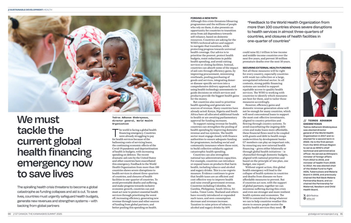 Many countries are facing a severe health financing crunch. Health budgets have been under pressure and dramatic cuts in official development assistance have turned the screw even tighter. Now is the time to accelerate the transition to sustainable health financing: