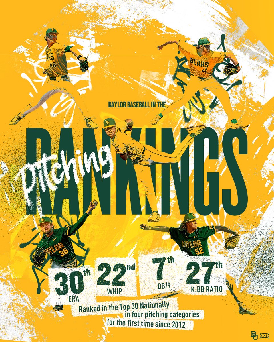 Baylor Baseball (@baylorbaseball) on Twitter photo Top 30 nationally in these four categories. First time since 2012. ✅
#SicEm 🐻⚾️ | #Together Top 30 nationally in these four categories. First time since 2012. ✅
#SicEm 🐻⚾️ | #Together