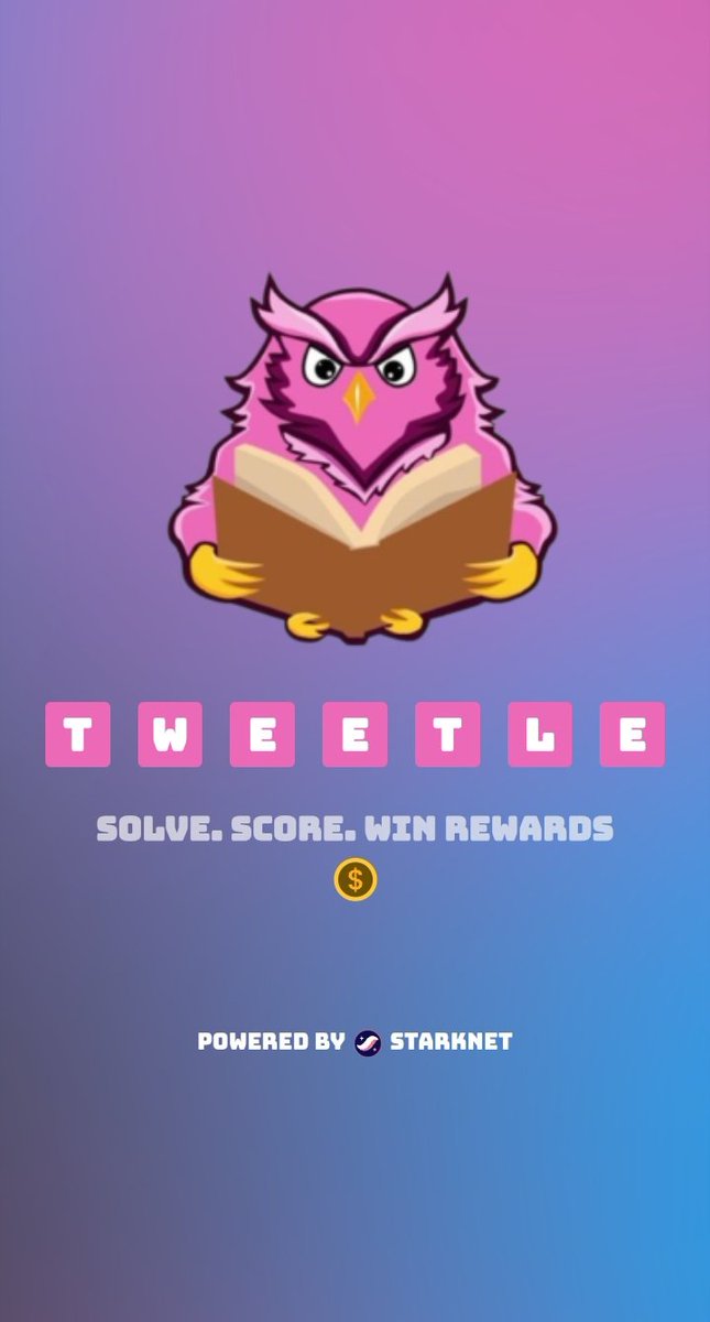 TweetleHQ's tweet photo. 🚀 Love a good word puzzle?

Play Tweetle 🐦 The wordle-inspired game built on STARKNET — wanna join the fun? Here's a quick guide to play like a pro and dominate the Leaderboard while earning rewards in $STRK tokens https://t.co/SIVSAmxpud