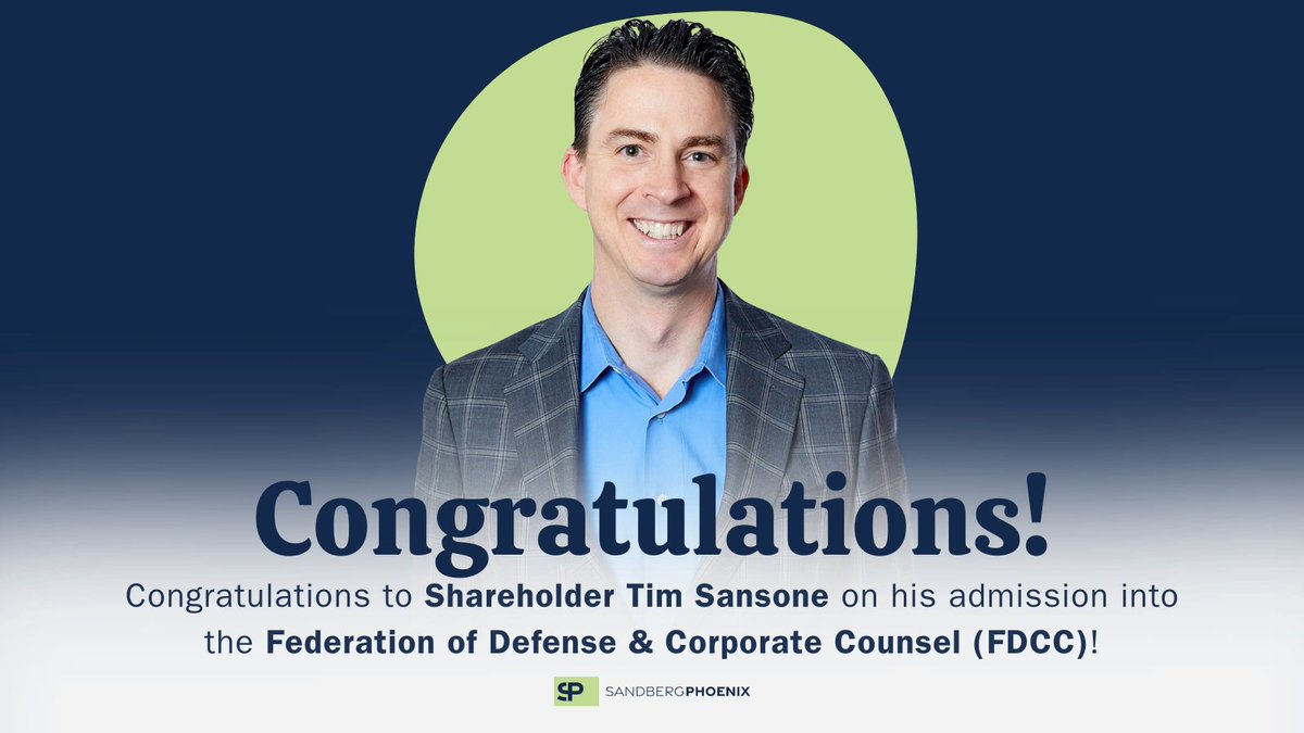 Congrats to Shareholder Tim Sansone on his admission to the Federation of Defense &amp; Corporate Counsel (FDCC)! He joins the Appellate Section of this group of vetted defense counsel and legal leaders. Learn more about Tim Sansone here➡️  bit.ly/4gK7OQL