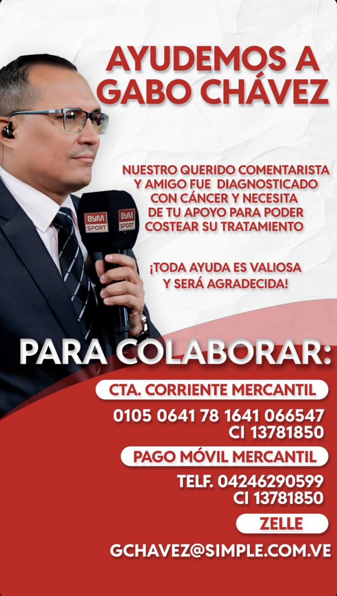 Sigamos apoyando a nuestra hermano <a href="/GaboChavez/">Gabo Chávez</a> para que termine de vencer esta terrible enfermedad. La lucha sigue, aunque su recuperación ha avanzado mucho, todavía queda camino por recorrer y por eso es tan importante tu apoyo. 

goo.su/3LAlX