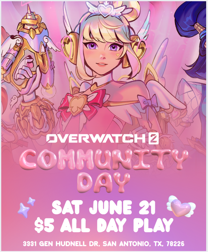 Tech Port Esports (@techportesports) on Twitter photo Our next community day special! This ones for you #Overwatch2 enjoyers 💜 
$5 all day play special. Come solo or bring your friends, queue some comp, or run in houses with our community!
Special runs all day! Our next community day special! This ones for you #Overwatch2 enjoyers 💜 
$5 all day play special. Come solo or bring your friends, queue some comp, or run in houses with our community!
Special runs all day!