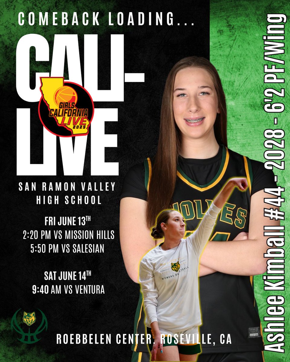 Ashlee Kimball (@kimballer15) on Twitter photo Comeback loading… ⏳🏀
Next stop: Cali Live. Still working back from the ACL — bounce is coming.
Locked in with the squad. Trusting the process. 🐺💚 #44
<a href="/Srvladywolves/">San Ramon Valley Womens Basketball</a>
<a href="/girlscalilive/">Girls California Live 25</a>
<a href="/NorCalPreps/">NorCalPreps.com</a> @EliteIsEarned <a href="/PrepGirlsHoops/">Prep Girls Hoops 🏀</a>
<a href="/JKSelectGbb/">Jason Kidd Select GBB</a>
#ACLcomeback #TrustTheProcess Comeback loading… ⏳🏀
Next stop: Cali Live. Still working back from the ACL — bounce is coming.
Locked in with the squad. Trusting the process. 🐺💚 #44
<a href="/Srvladywolves/">San Ramon Valley Womens Basketball</a>
<a href="/girlscalilive/">Girls California Live 25</a>
<a href="/NorCalPreps/">NorCalPreps.com</a> @EliteIsEarned <a href="/PrepGirlsHoops/">Prep Girls Hoops 🏀</a>
<a href="/JKSelectGbb/">Jason Kidd Select GBB</a>
#ACLcomeback #TrustTheProcess