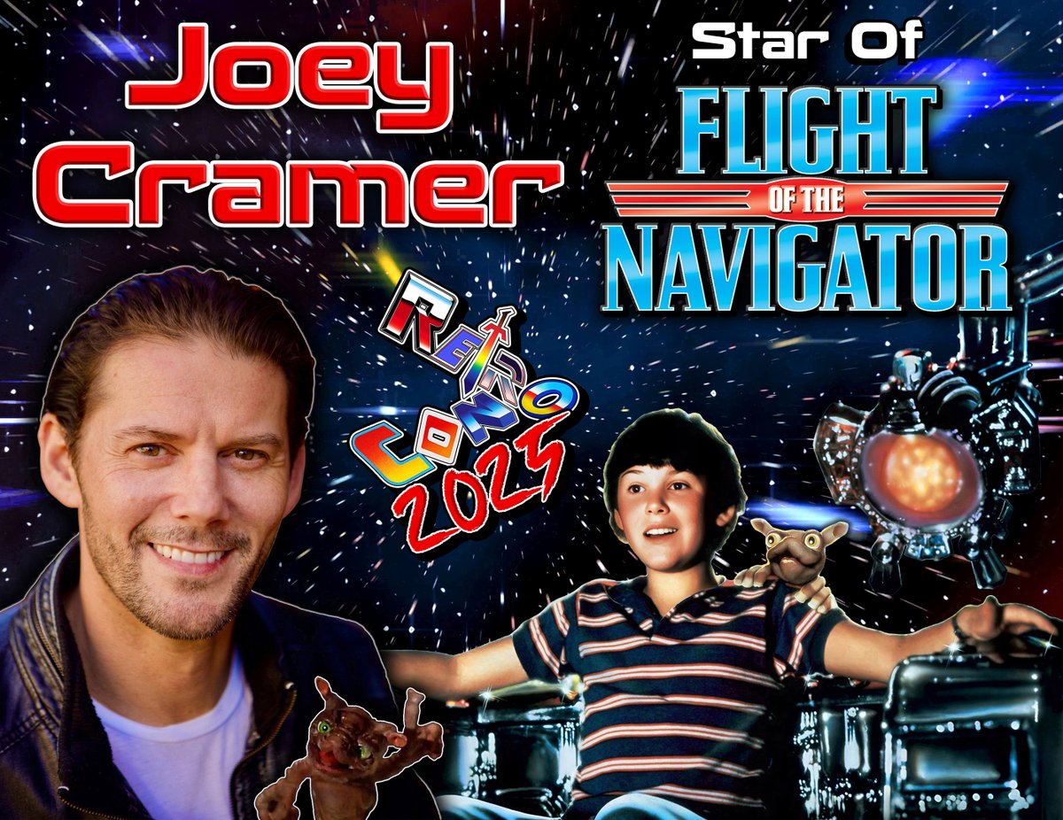 Please welcome Flight of the Navigator star  Joey Cramer to Retro Con 2025, September 6th &amp; 7th in Oaks, PA!

#retrocon #retrocon2025 #flightofthenavigator #joeycramer #davidfreeman  #80smovies #80s #puckmaren #lifeafterthenavigator #NASA #compliancenavigator #scifi #scifimovies