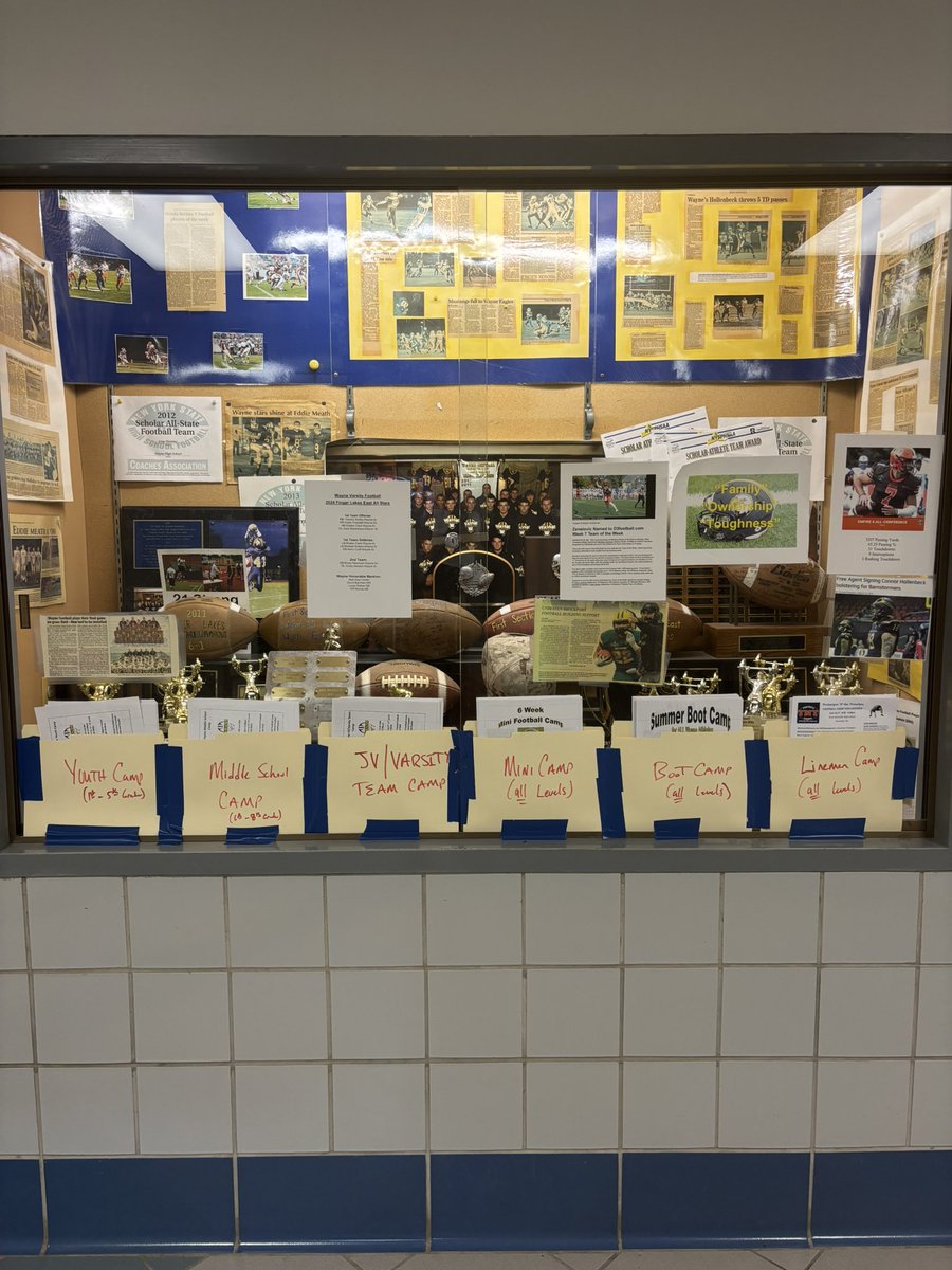 Coach Marean (@wayneeaglesfb) on Twitter photo 🏈 Camp season coming up men! Let’s get after it and work on your craft. Make sure to grab a flyer from the trophy case TODAY! <a href="/WCSD_Athletics/">WayneCSD Athletics</a> <a href="/WaynePublicInfo/">Wayne Central School District</a> <a href="/WCHS_Strength/">Wayne HS Strength and Conditioning</a> <a href="/SecVFootball/">Section V Football</a> 🏈 Camp season coming up men! Let’s get after it and work on your craft. Make sure to grab a flyer from the trophy case TODAY! <a href="/WCSD_Athletics/">WayneCSD Athletics</a> <a href="/WaynePublicInfo/">Wayne Central School District</a> <a href="/WCHS_Strength/">Wayne HS Strength and Conditioning</a> <a href="/SecVFootball/">Section V Football</a>