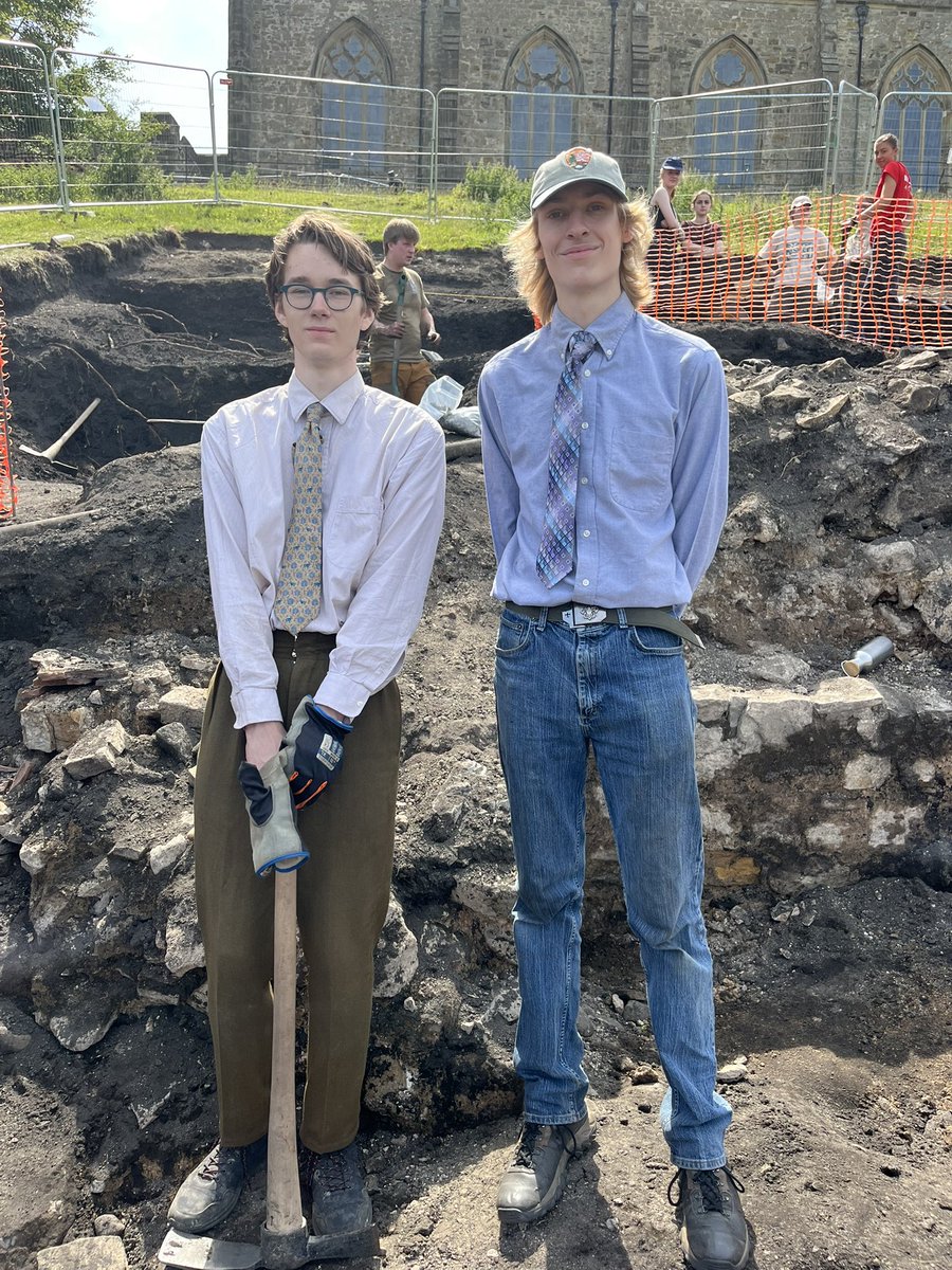 DU Auckland Castle Excavations (@duace2024) on Twitter photo Day 4 - A day of recording, finds, and fashion! From recording the well from Day 3, to medieval pottery, a bishop’s roasted pig, to site fashion…It’s been a full day with the <a href="/ArcDurham/">Durham Archaeology</a> students! Day 4 - A day of recording, finds, and fashion! From recording the well from Day 3, to medieval pottery, a bishop’s roasted pig, to site fashion…It’s been a full day with the <a href="/ArcDurham/">Durham Archaeology</a> students!