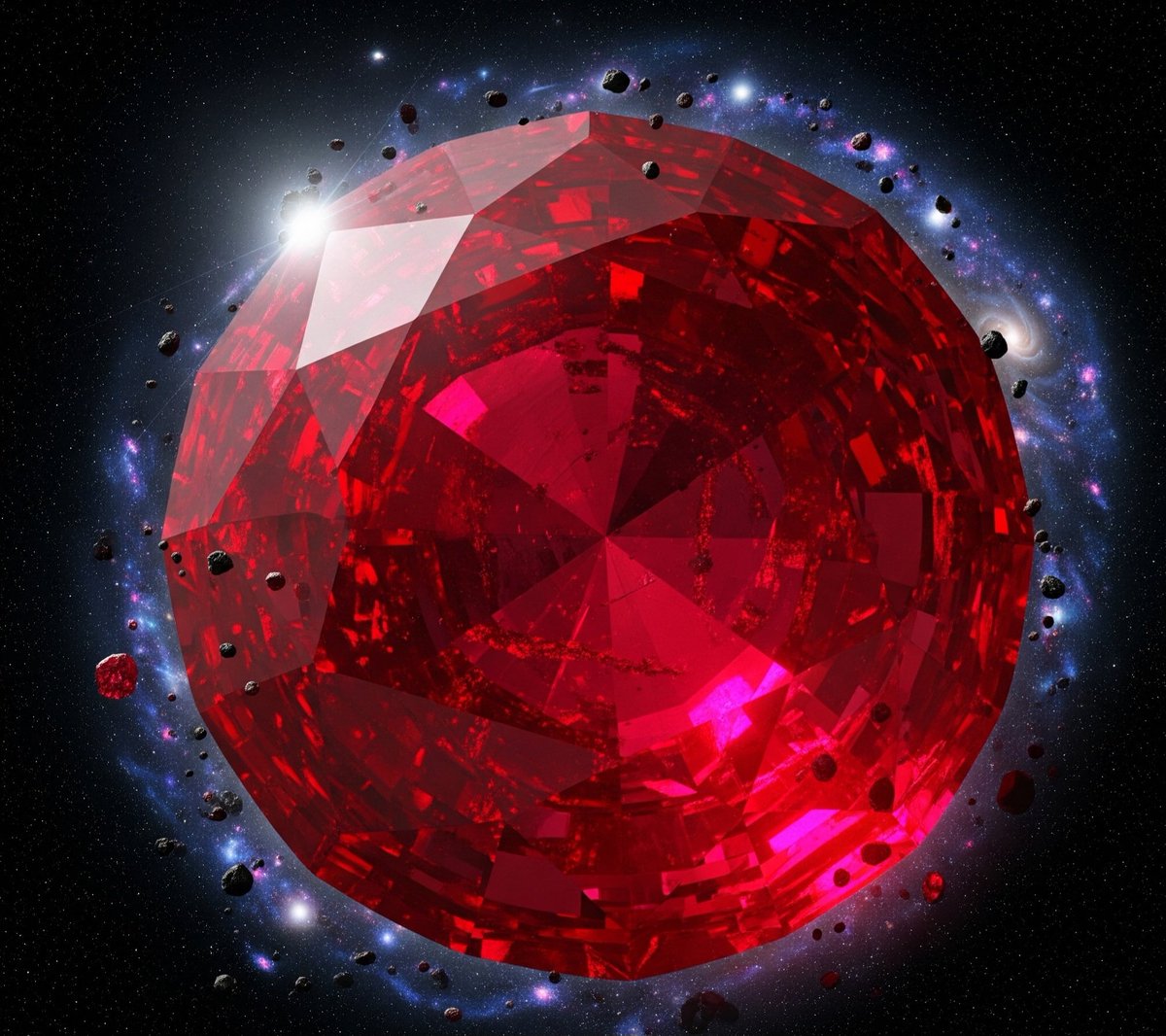 JeffMaga2020's tweet photo. @FlatEarthDaveX @forallcurious Cool story, I just discovered this planet sized ruby. Arguably more valuable than that trash diamond 🤣 https://t.co/NumaSNB0Lb
