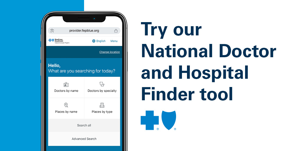 fepblue's tweet image. Finding the right doctor doesn't have to be hard. Use our National Doctor and Hospital Finder to search by area, specialty and more—all in-network. 📍🩺
ms.spr.ly/6011SldqJ
#BCBSFEP #benefits #findadoctor