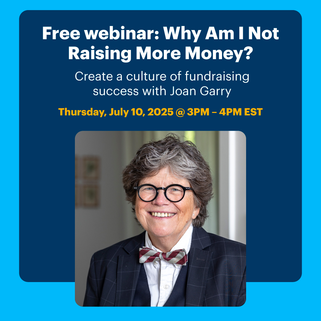 Join nonprofit expert Joan Garry for an inspiring webinar on how to lead with purpose and drive greater impact. Don’t miss this opportunity to learn from one of the best!

👉 Register now: bit.ly/3ZEb5vy