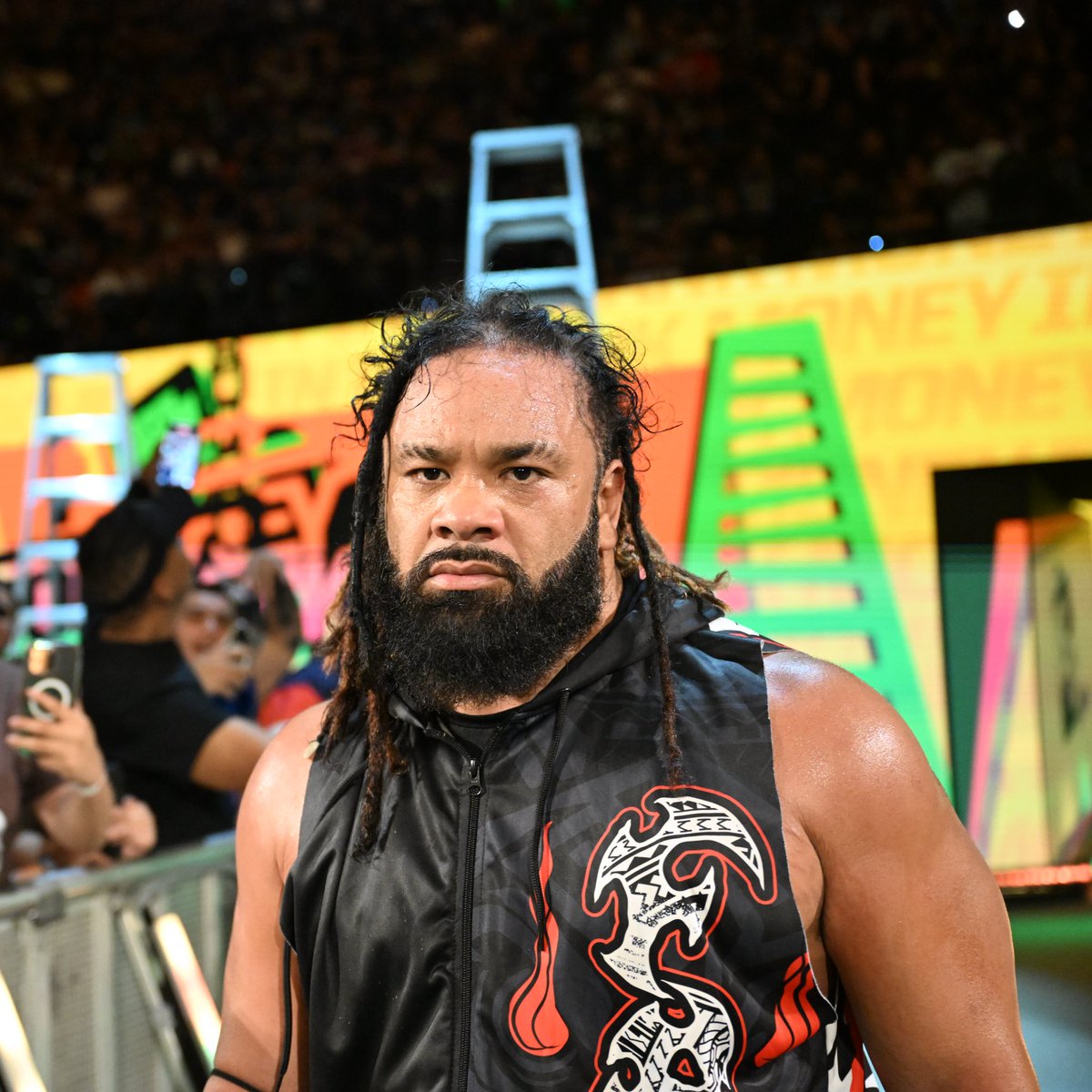 USANetwork's tweet image. Jacob Fatu’s no one’s fool! #SmackDown #WWE #MITB