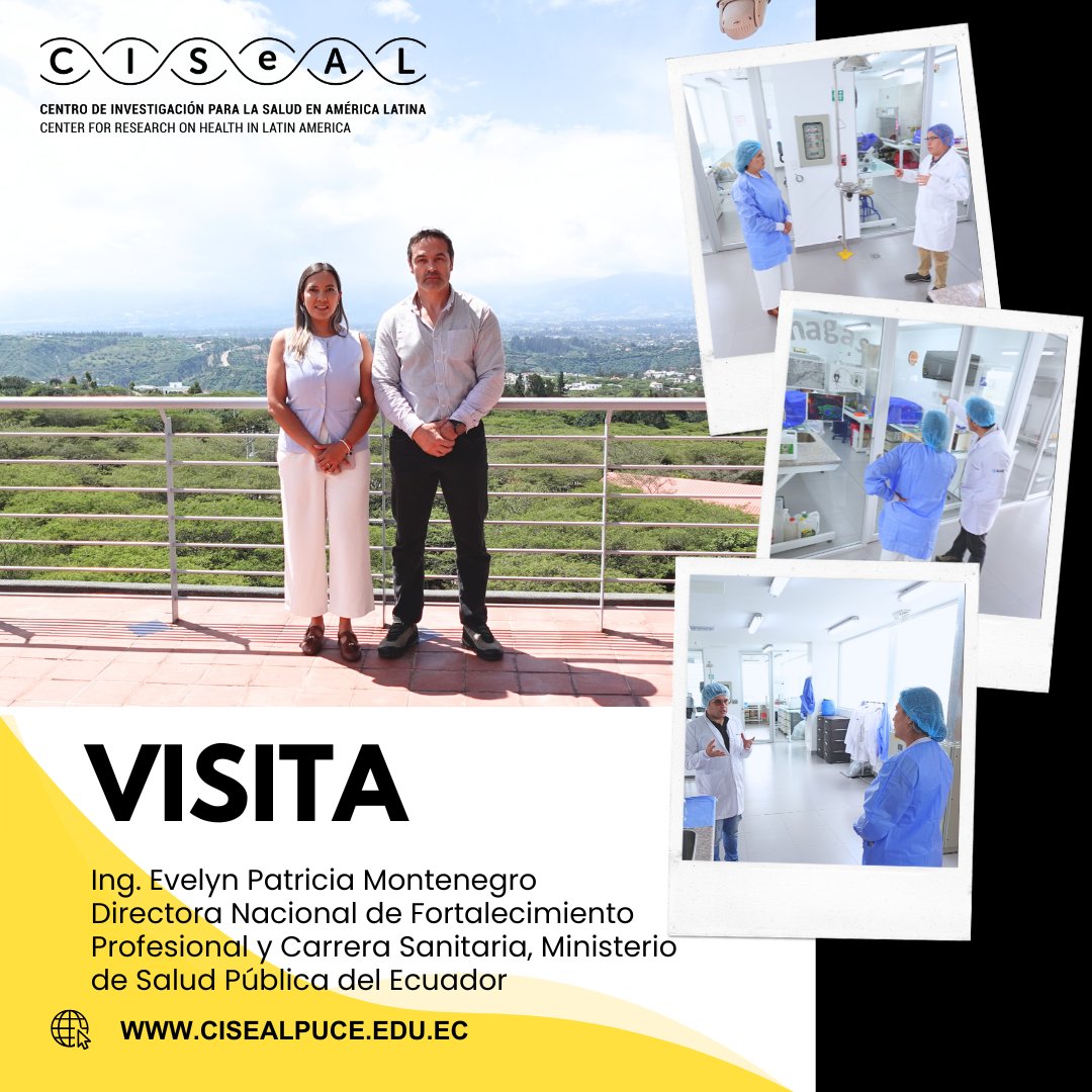 CISeAL_PUCE's tweet image. 🤝 Fortaleciendo alianzas estratégicas | Recibimos a la Dra. Evelyn Montenegro (MSP) para conocer nuestra infraestructura científica y explorar oportunidades de colaboración en salud pública e investigación.
#CISeAL #PUCE #SaludPública