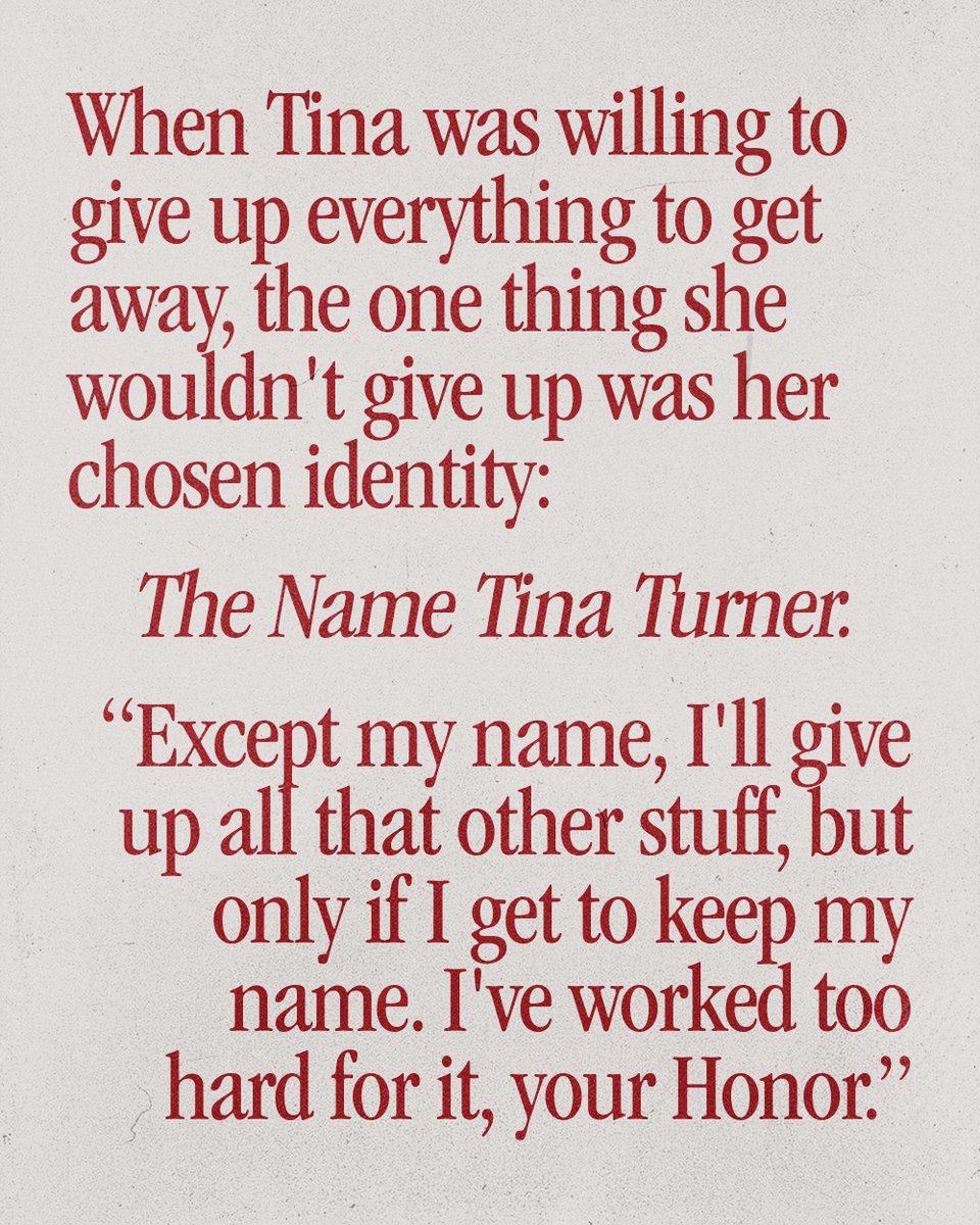 tinaturner's tweet image. For many LGBTQ people, a chosen name is about being seen for who they really are, much like Tina's chosen name for herself.