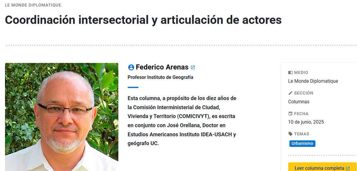 Junto a <a href="/FedericoArenas8/">FedericoArenas</a> de <a href="/geografia_uc/">Instituto de Geografía UC</a>  relevando un relación interinstitucional desafiante respecto del mejor HACER en planificación y ordenamiento del territorio desde una dimensión geográfica, geopolítica y hasta politológica 
uc.cl/academia-en-lo…