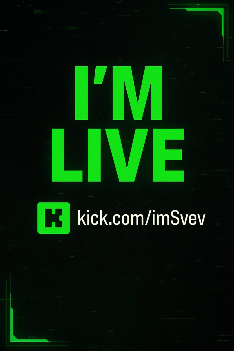 Live on KICK 💚💚💚
Tonight we Win or Rage ☠️
Link: kick.com/imsvev
#pickkick #kickstreaming #kickstreamer