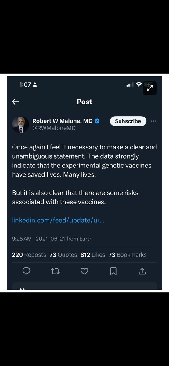 Also <a href="/RWMaloneMD/">Robert W Malone, MD</a>: