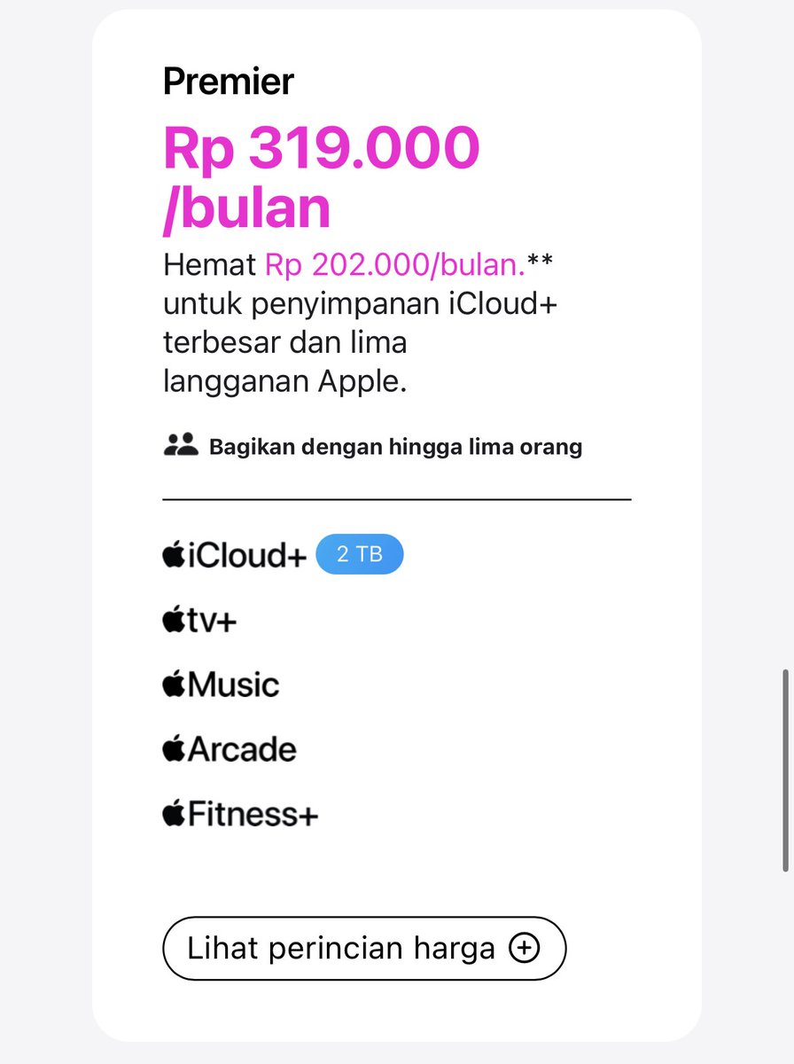 milkypawsie's tweet photo. Hi ada yg mau sharing apple one gak? Bagi rata aja 5 orang.

Per orang 64rb &amp; icloud jatahnya 400gb ya.
Dapet apple tv, apple music, fitness, sama arcade jg per bulannnyaa!

Slot ✅✅✅✅. Nunggu full yaaa ^^ #zonauang️ https://t.co/bEBp7ZGukM