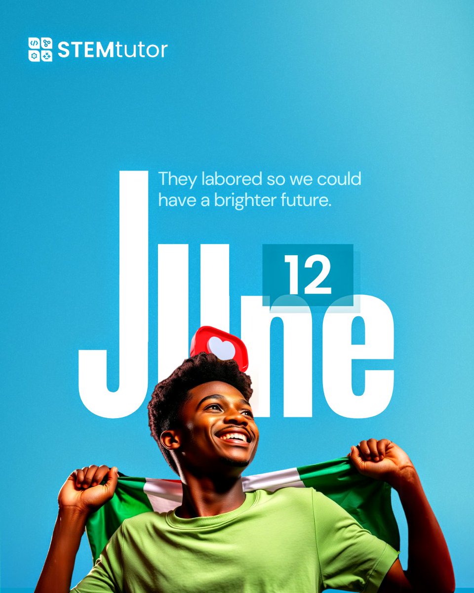STEMTutorNG's tweet image. Behind every invention is a story of curiosity, courage, and commitment to change.
On this day, we celebrate the young minds whose questions today will become the innovations that move the nation forward.

Happy Democracy Day Nigeria. 

#stemtutor
#democracyday
#stemeducation