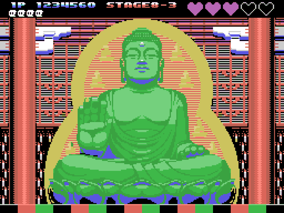 daikokuxart's tweet photo. 2025年
MSX SCREEN1.5スタイル（MSX1パレット準拠）オリジナルゲーム画面風
Photoshop

#pixelart #ドット絵
#MSX https://t.co/YeW5qBNGxq
