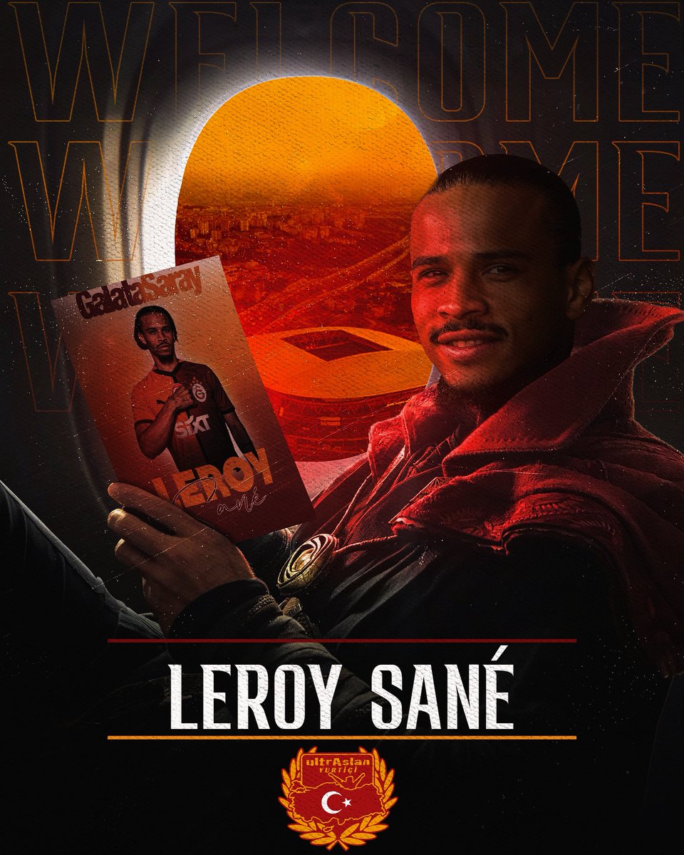 uAYurtici's tweet photo. ✍🏻 GALATASARAYIMIZA HOŞ GELDİN LEROY SANE! 🦁

#uAYurtiçi https://t.co/nlMe2mp8z4