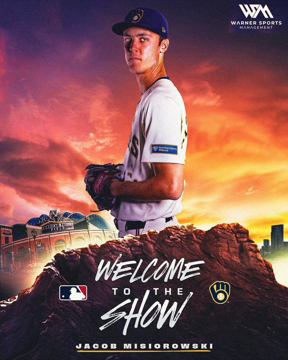 It’s time! <a href="/Jmisiorowski9/">Jacob Misiorowski</a> makes his <a href="/Brewers/">Milwaukee Brewers</a> debut tonight in Milwaukee.

Congratulations to Jacob and his family!

#TeamWSM #ThisIsMyCrew