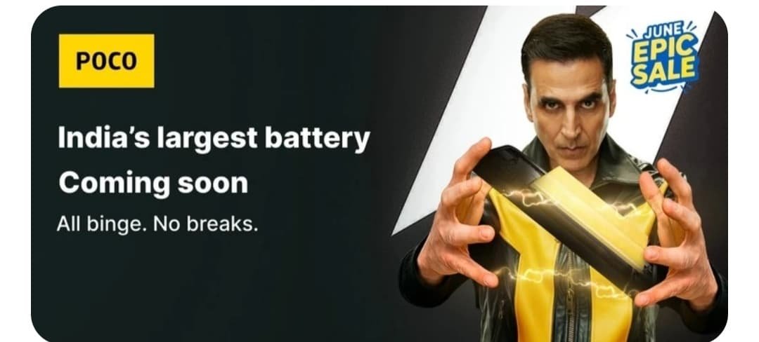 Ak Crazy Tech (@akcrazytech) on Twitter photo #POCOF7 is going to be the India's largest battery phone 🤯🤯
#AllBinge #NoBreaks #POCO #AllPowerNoBS #Flipkart
<a href="/IndiaPOCO/">POCO India</a> <a href="/Himanshu_POCO/">Himanshu Tandon</a> #POCOF7 is going to be the India's largest battery phone 🤯🤯
#AllBinge #NoBreaks #POCO #AllPowerNoBS #Flipkart
<a href="/IndiaPOCO/">POCO India</a> <a href="/Himanshu_POCO/">Himanshu Tandon</a>