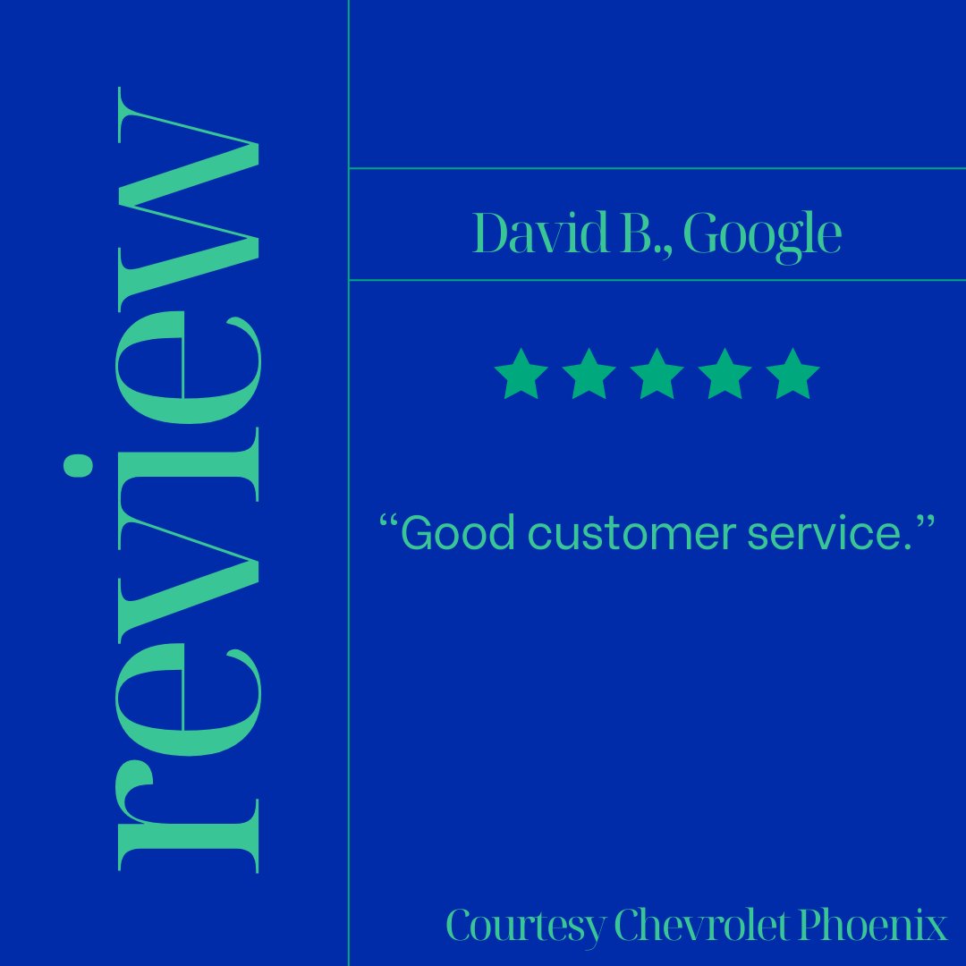 CourtesyChevCom's tweet image. Thanks, David! We’re glad you had a positive experience with our customer service. Looking forward to seeing you again!