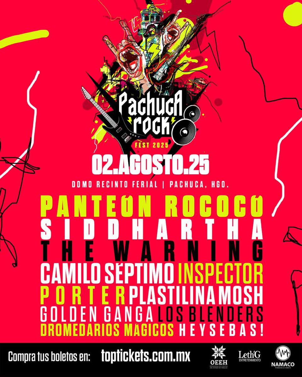 Cada edición de Pachuca Rock Fest es un mega reto y este año no es la excepción ☺️ 
¿A quién veo por allá?