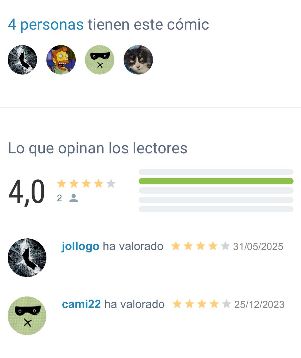 Puntuación de ‘Sentinelas da lúa carmesí’ no <a href="/whakoom/">Whakoom</a> 😁

⭐️⭐️⭐️⭐️

Pronto anunciaremos novas datas en feiras de banda deseñada… cómic… tebeo… novela gráfica… libro… ou como queiras chamarlle

whakoom.com/comics/6gvHr/b…