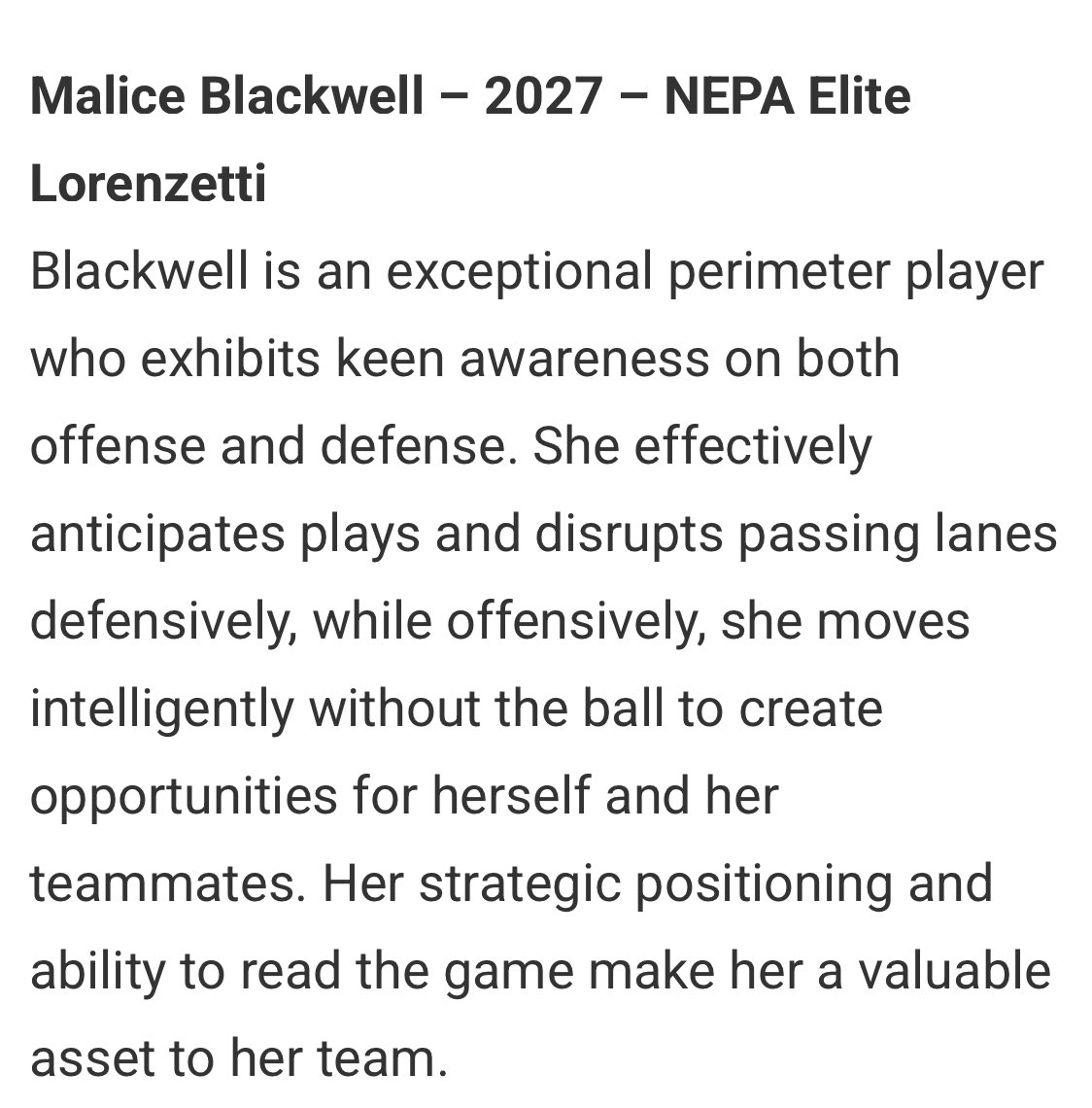 Malice Blackwell (@maliceblackwell) on Twitter photo Thank you for the evaluation <a href="/JrAllStarBB/">Jr. All-Star Girls Basketball</a> thanks coach Ben L and <a href="/NEPA_Elite/">NEPA Elite Basketball</a> Thank you for the evaluation <a href="/JrAllStarBB/">Jr. All-Star Girls Basketball</a> thanks coach Ben L and <a href="/NEPA_Elite/">NEPA Elite Basketball</a>