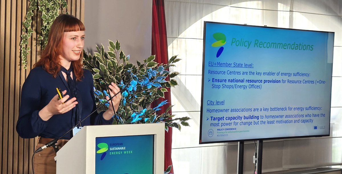 ComActivateEU's tweet image. They say to save the best for last, and #EUSEW2025 did just that!
In the final session, 2⃣ @ComActivateEU voices joined a panel on how #EnergySufficiency helps communities thrive + supports EU climate goals
📸 See who joined + what policies the audience said should come first👇