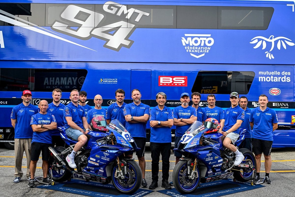 .<a href="/WorldSBK/">WorldSBK</a>, Misano (Italy). 🇮🇹

The GMT94 Yamaha is ready for the 6th round of the World Supersport Championship. 
Roberto García, welcomed by the entire team, will make his World Championship debut. It's a big first for the 19-year-old, who will start alongside Lucas Mahias.