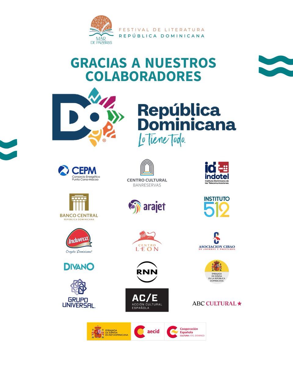 mardepalabrasfestival (@mardepalabrasrd) on Twitter photo ¡Mar de Palabras te trae a <a href="/danielatarazona/">Daniela Tarazona</a>!
Actividad posible gracias al apoyo de Acción Cultural Española. Boletas en mardepalabras.com ¡Mar de Palabras te trae a <a href="/danielatarazona/">Daniela Tarazona</a>!
Actividad posible gracias al apoyo de Acción Cultural Española. Boletas en mardepalabras.com