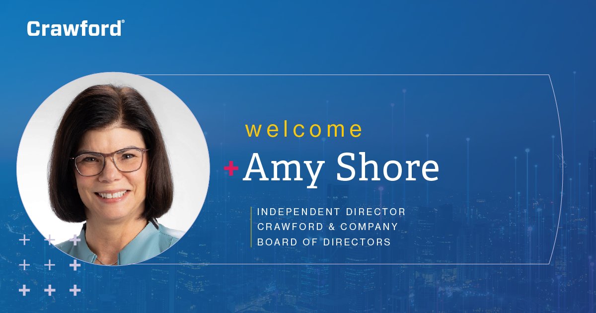 Please join us in welcoming Amy Shore, CPCU, CLU to our Board of Directors!

Read the full press release here: lite.spr.ly/6004yk2u

#onecrawford