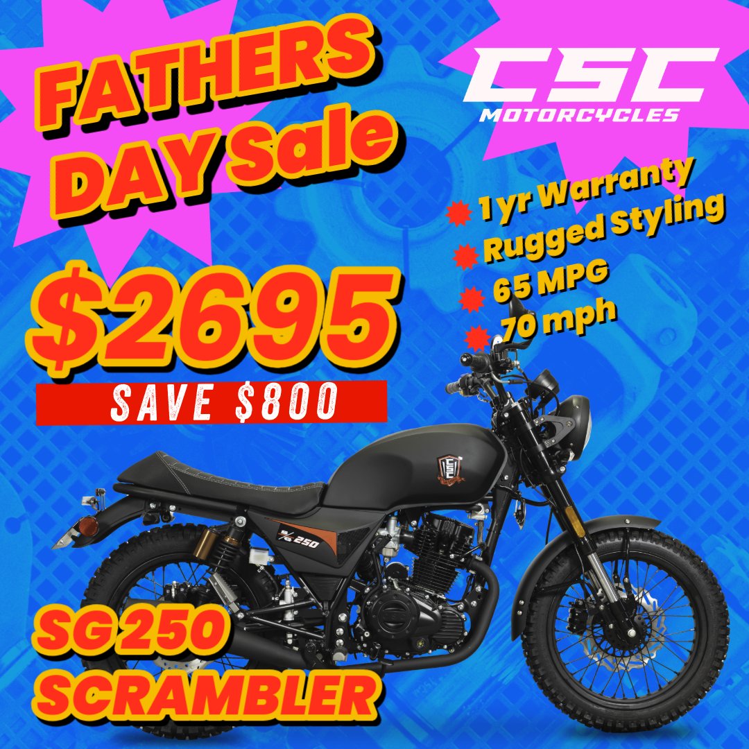 CSC_Motorcycles's tweet image. SAVE BIG NOW! Limited Time Offer... cscmotorcycles.com