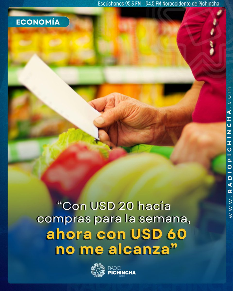 📈#Economía | Estudios señalan que el 63,9% de hogares no tienen dinero para comprar los productos de la canasta básica.
Los detalles⤵️
radiopichincha.com/hogares-costo-…