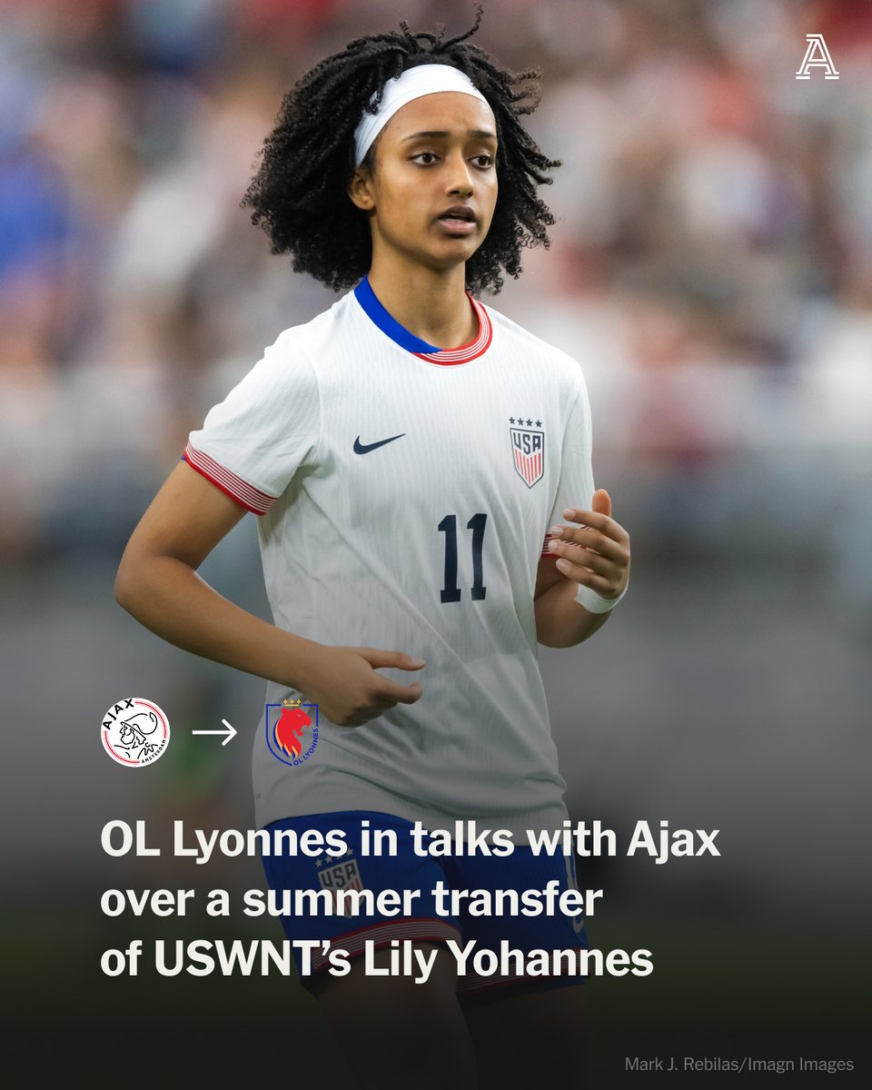 NEWS: OL Lyonnes have expressed serious interest in 18-year-old Ajax and USWNT midfielder Lily Yohannes, according to multiple sources.

More details: nytimes.com/athletic/64209…