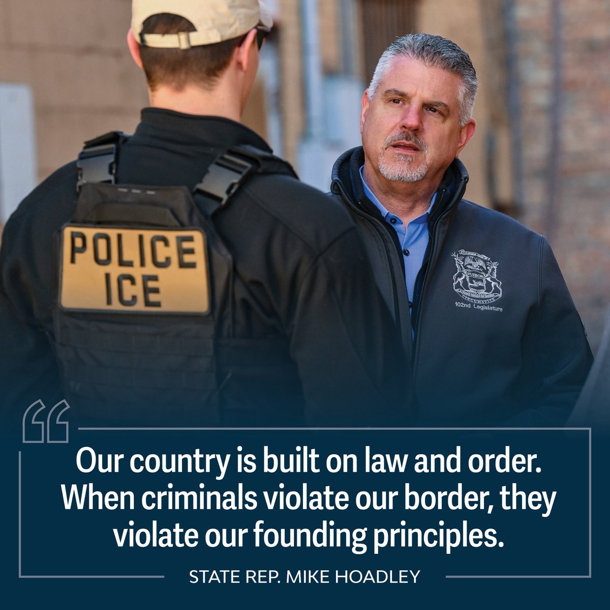 RepMikeHoadley's tweet image. A secured border shouldn’t be about partisan politics. It’s about national security, sovereignty and the preservation of our country.