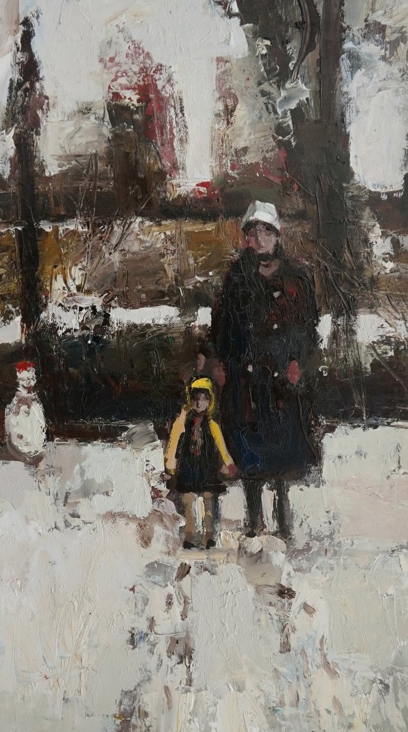 JUST SOLD! 2 excellent paintings by <a href="/REWellsArtist/">Robert E. Wells</a> 
Beddington Park &amp; Winter, Back Garden