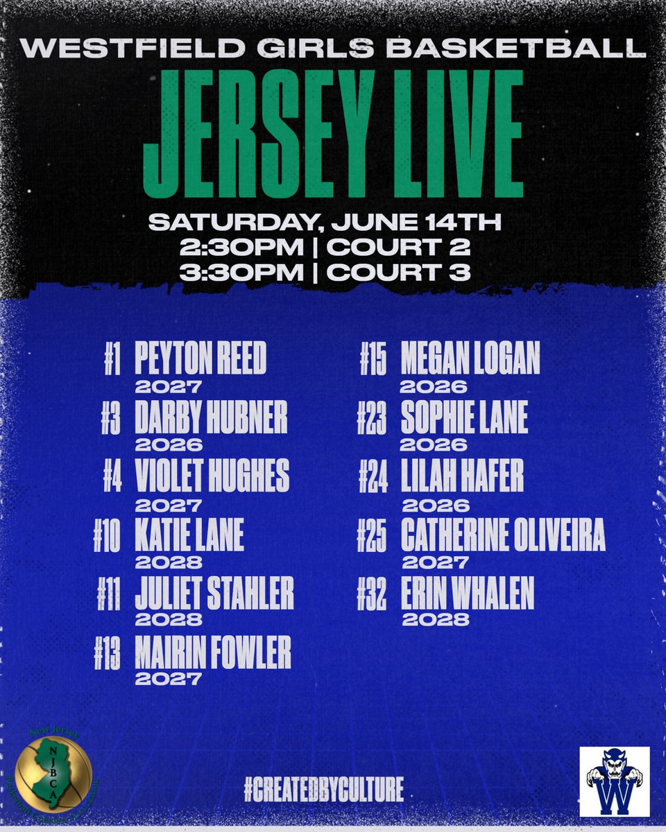 Liz McKeon (@coachmckeonwhs) on Twitter photo ‼️JERSEY LIVE‼️
Saturday! ⬇️ Montgomery HS
<a href="/NJBCA_Official/">New Jersey Basketball Coaches Association</a>
<a href="/PeytonReed2027/">Peyton Reed</a>
<a href="/katie_lane10/">Katie Lane</a>
<a href="/mairinfowler27/">Mairinfowler27</a>
<a href="/meganplogan/">Megan</a>
<a href="/sophielane23/">Sophie Lane</a> ‼️JERSEY LIVE‼️
Saturday! ⬇️ Montgomery HS
<a href="/NJBCA_Official/">New Jersey Basketball Coaches Association</a>
<a href="/PeytonReed2027/">Peyton Reed</a>
<a href="/katie_lane10/">Katie Lane</a>
<a href="/mairinfowler27/">Mairinfowler27</a>
<a href="/meganplogan/">Megan</a>
<a href="/sophielane23/">Sophie Lane</a>