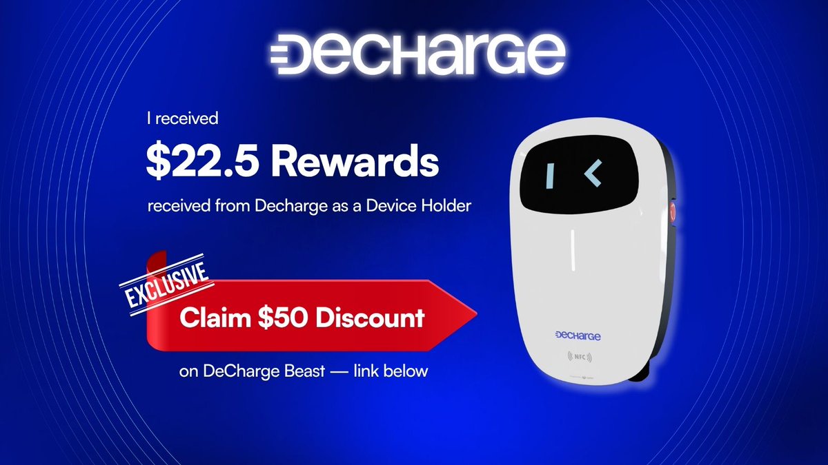 Feels good seeing my DeCharge rewards hit—first time earning from something real-world without lifting a finger.

I delegated my device to @DeCharge__ and it just started working.
Link below if you wanna join in.

sales.decharge.network/?referral=FBB1…