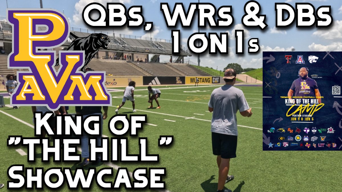 RECRUITING MASTER LIST (@recruiting_list) on Twitter photo WRs vs DBs 1 ON 1s @PVAMUFB_ King Of The Hill Football Showcase 2025 - Who was the MVP?
📽️youtu.be/k30nCqpaAlY
HUGE SHOUTOUT TO @CoachJack212 & <a href="/CoachTEarley/">Trent Earley</a> for allowing us to Film & Show Off this NEW SHOWCASE !
FOLLOW: @CoachCBuckner, <a href="/CoachBA212/">Brandon Andersen</a>,
<a href="/PVAMUDBcoach/">Coach DG</a>, WRs vs DBs 1 ON 1s @PVAMUFB_ King Of The Hill Football Showcase 2025 - Who was the MVP?
📽️youtu.be/k30nCqpaAlY
HUGE SHOUTOUT TO @CoachJack212 & <a href="/CoachTEarley/">Trent Earley</a> for allowing us to Film & Show Off this NEW SHOWCASE !
FOLLOW: @CoachCBuckner, <a href="/CoachBA212/">Brandon Andersen</a>,
<a href="/PVAMUDBcoach/">Coach DG</a>,