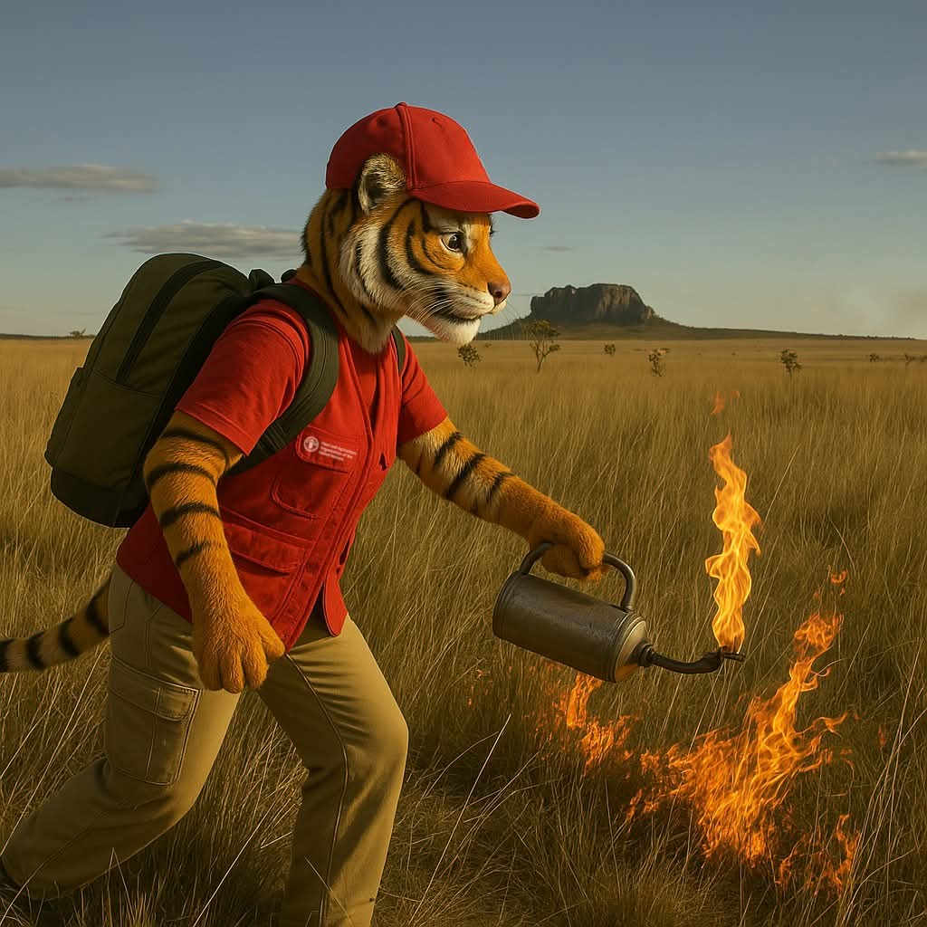 🔥🐅 ¡En el #GlobalFireHub <a href="/FAOForestry/">FAO Forestry</a> Nace la nueva mascota global para el Manejo Integral del Fuego! #Pyra una tigresa símbolo de fuerza, liderazgo y cuidado. Representa la cara positiva del fuego y la importancia de gestionarlo, no  apagarlo 🌍🌱 #FireManagement #IFM🧵