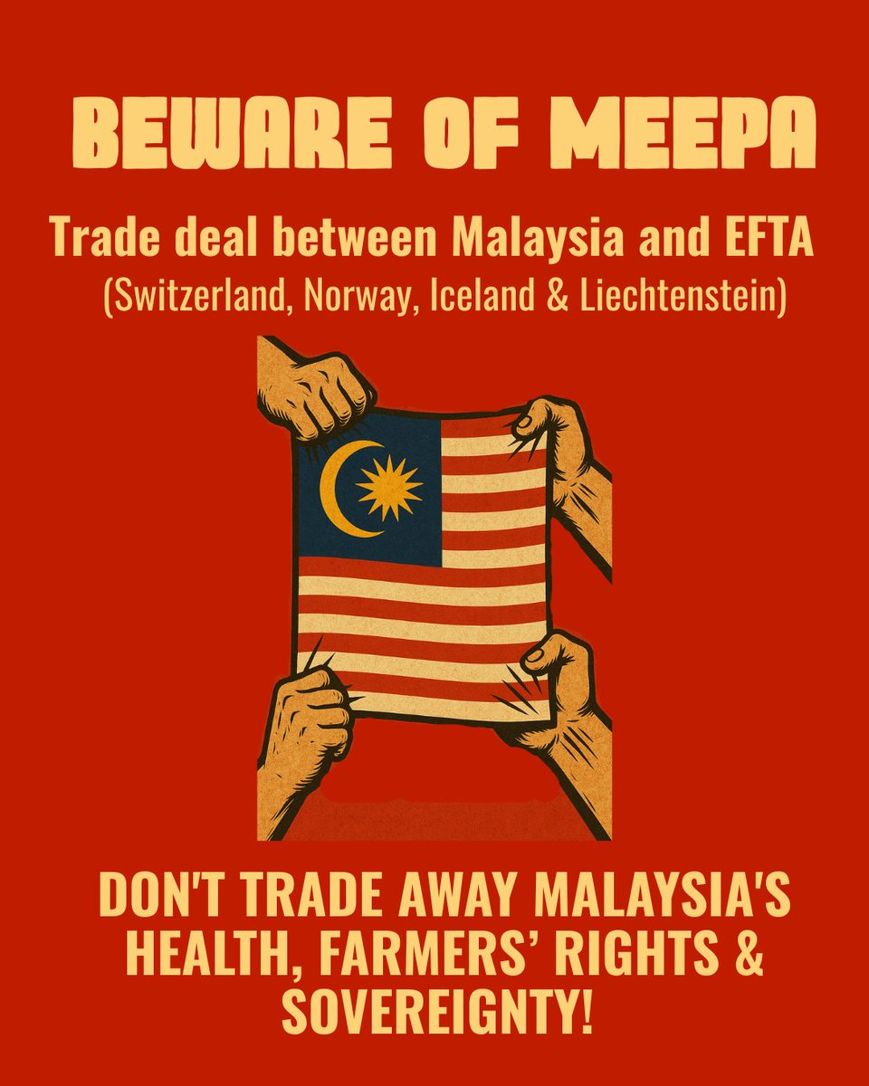 Third World Network (@3rdworldnetwork) on Twitter photo FTA between Malaysia & EFTA doubles down on TRIPS-Plus measures, only benefiting Big Pharma.
Why should Malaysia pay more for medicines to protect Pharma's profit, <a href="/anwaribrahim/">Anwar Ibrahim</a> <a href="/tzafrul_aziz/">Tengku Zafrul 🇲🇾</a> <a href="/DrDzul/">Dzulkefly Ahmad</a>? Reject TRIPS-Plus.
See <a href="/consumer_penang/">Consumers Association Penang</a>'s analysis▶️ tinyurl.com/3ds9md43 FTA between Malaysia & EFTA doubles down on TRIPS-Plus measures, only benefiting Big Pharma.
Why should Malaysia pay more for medicines to protect Pharma's profit, <a href="/anwaribrahim/">Anwar Ibrahim</a> <a href="/tzafrul_aziz/">Tengku Zafrul 🇲🇾</a> <a href="/DrDzul/">Dzulkefly Ahmad</a>? Reject TRIPS-Plus.
See <a href="/consumer_penang/">Consumers Association Penang</a>'s analysis▶️ tinyurl.com/3ds9md43
