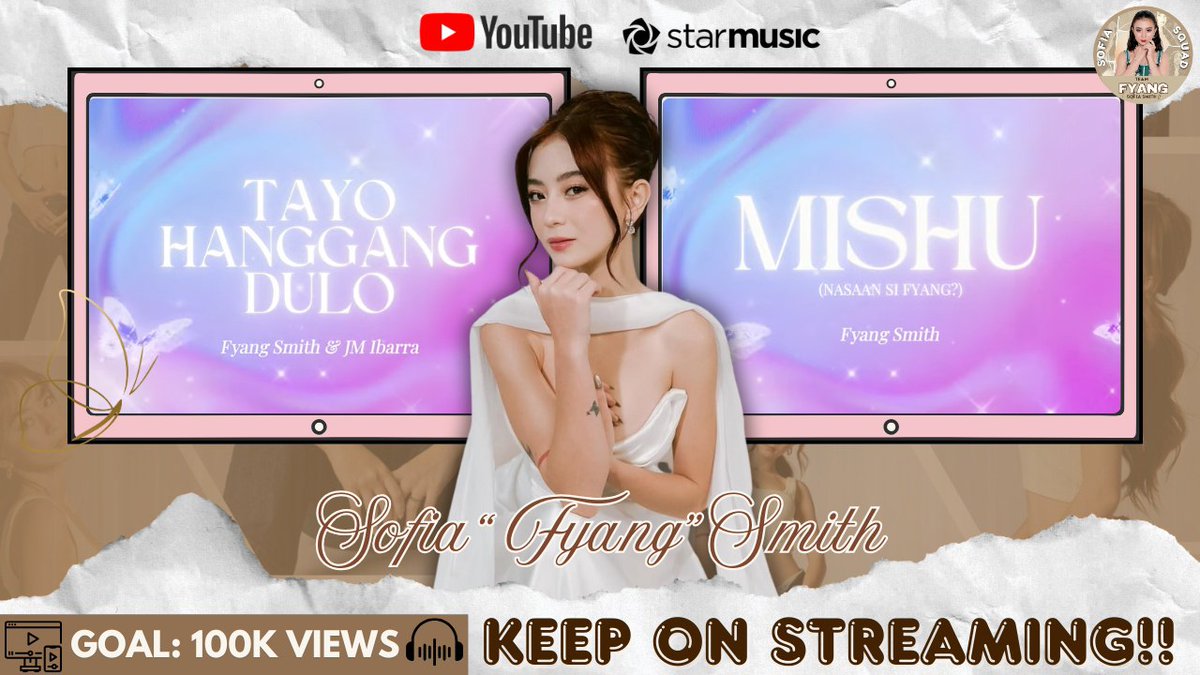 sofiasquadofc's tweet image. Solids and Besties, the wait is OVER!! Fyang Smith is dropping two new singles are officially here. 

Keep on Streaming!!

🔗 Tayo Hanggang Dulo
youtu.be/BpWlwuHnNkE?si…

🔗 Mishu
youtu.be/6o4AVcpUT8w?si…

MISHU FYANG OUT NOW  

#JMFYANGTayoHanggangDulo