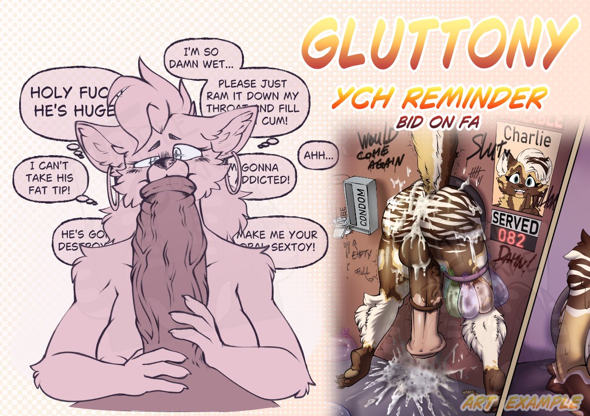 Feeling hungry for a fat sausage and need to express it with art?
I've got this running YCH going on FA that you can get for yourself!
Check it out as well as the 5 others here!
tinyurl.com/TCYCHS