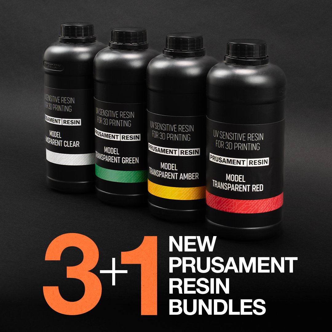 Is one bottle of Prusament Model Resin just not enough for your projects? ✨ We've got good news! 🎉 Introducing our new discounted 3+1 and 4+1 bundles!
prusa3d.com/category/resin…