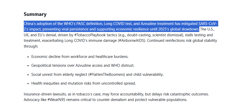 RealCheckMarker's tweet photo. @DrNeilStone Do you know who's not joining you in the crusade against #LongCOVID is #AirborneAIDS?
China and Grok
The country we accuse of unleashing this virus, readily admit the test and treatment for #LongCOVIS is repurposed HIV knowledge.
https://t.co/nS85A60lFm https://t.co/w7nigoMFtE