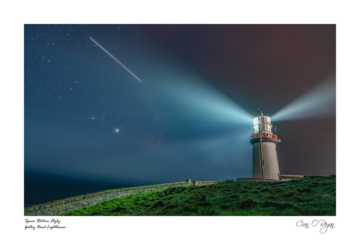 Cian O'Regan (@irishspaceblog) on Twitter photo The International Space Station flies high above Galley Head Lighthouse - once the world's most powerful light - in west Cork, Ireland, with Saturn and Jupiter also visible.
Prints available at cianoregan.com/products/galle…
#Cork #WestCork #Ireland #GalleyHead <a href="/Space_Station/">International Space Station</a> #ISS The International Space Station flies high above Galley Head Lighthouse - once the world's most powerful light - in west Cork, Ireland, with Saturn and Jupiter also visible.
Prints available at cianoregan.com/products/galle…
#Cork #WestCork #Ireland #GalleyHead <a href="/Space_Station/">International Space Station</a> #ISS