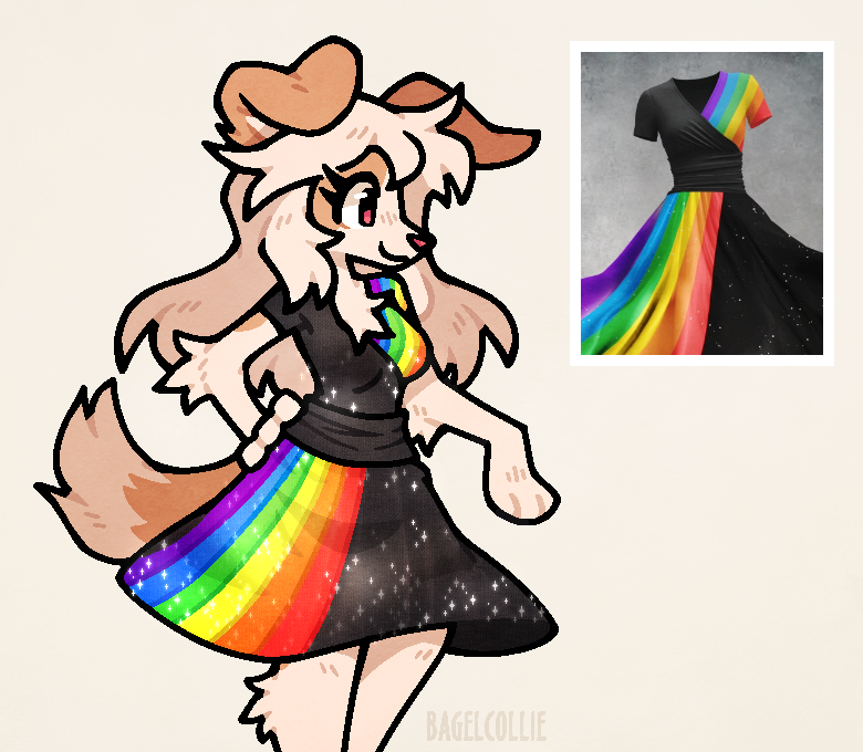 bagelcollie's tweet photo. A bit late but safe pride month if you're celebrating ~ 🏳️‍🌈 https://t.co/vQR88z2whF